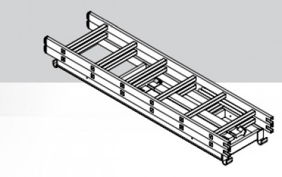 ალუმინის პრაქტიკული ხარაჩო 2x6 საფეხურით - 1.5 მ. (7736)