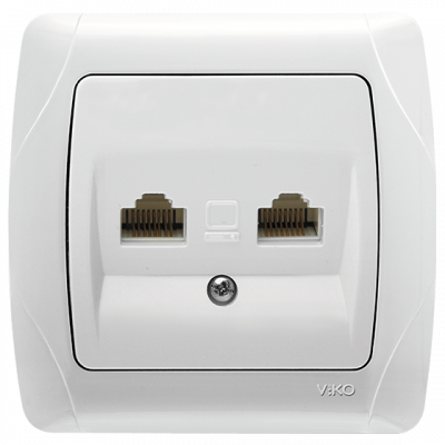 Socket VIKO CARMEN 2-key Ikili Data white