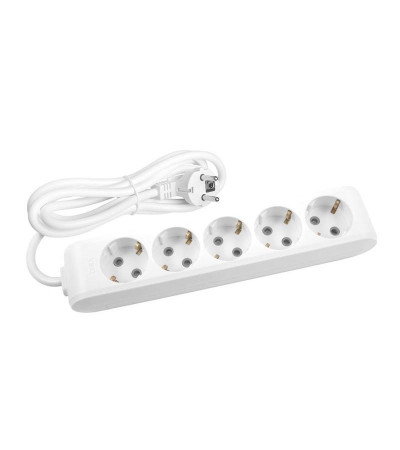 Electric extension cord, 5 sockets, with grounding, 5 meters, "MULTI-LET"