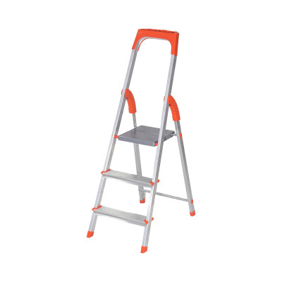 Aluminum stepladder SARAYLI with 2 + 1 steps (1501) (plastic-orange)