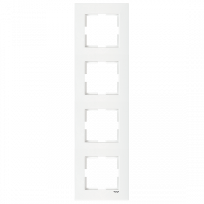 Рамка выключателя-розетки VIKO KARRE 4-клавишная белая