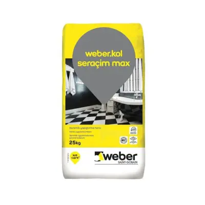 წებო-ცემენტი weber.kol src max gri 25 KG (ყინვაგამძლე, პატარა ზომის ფილებისთვის)