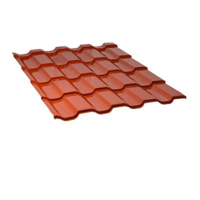 Metal tile colored tin roofing 0.45x1200 RAL 8004 (Modern)