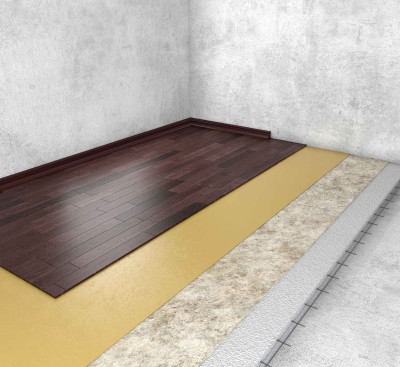 Standard M система звукоизоляции пола (при наличии натяжного пола)