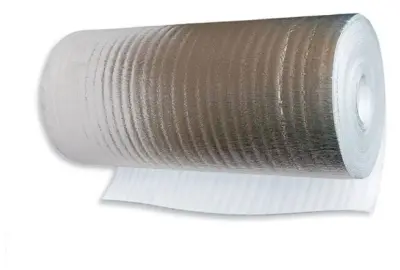 თბო-ხმის იზოლაცია - PEFLEX LEVHA AL- KY 0KG/M3/1000X60000X6 MM (ალუმინის ფოლგით, წებვადი)