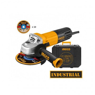 კუთხსახეხი (ბარგალკა)  10 ც-ნი სახეხი ქვით (მეტალისთვის) კომპლქტში (AG8508-1)