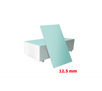 Gypsum plasterboard moisture resistant 2500X1200X12.5 mm Agdag