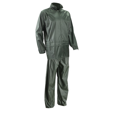 5PLS08 2XL Rain jacket top and bottom green