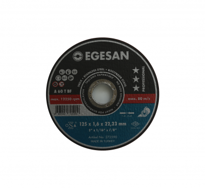 საჭრელი რგოლი 125*1.6*22.23 INOX (EGESAN)