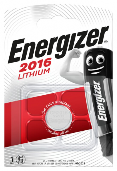 3002 Energizer Lithium button cell CR2016, 1-pc blister-7638900083002