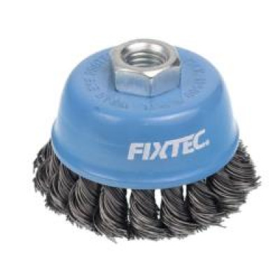 რკინის სახეხი მავთული-უხეში ბალგარკაზე 4" M14/Cup wire brush with nut 4"