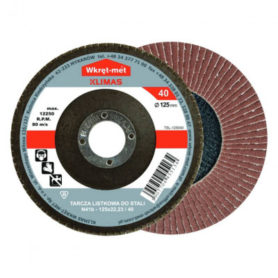 კუთხსახეხის დისკი ზუმფარით 125მმ P60, TSL-125060