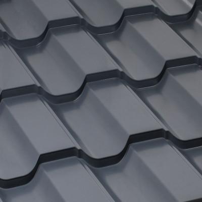 Metal tile colored tin roofing 0.50x1200 mm RAL 7024 (modern)