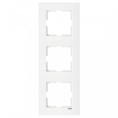 Рамка выключателя-розетки VIKO KARRE 3-клавишная белая