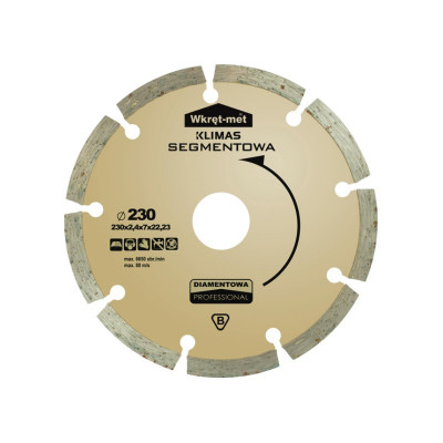 Diamond segment disk (stone, concrete, brick)