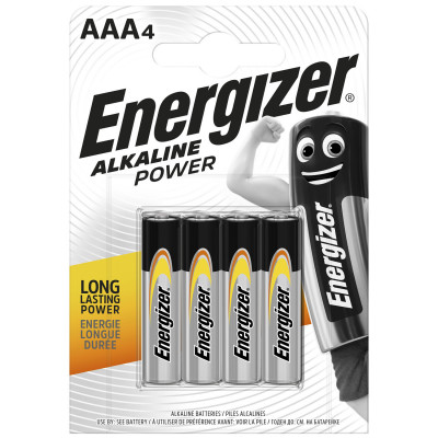 7893 Energizer Alkaline Power AAA, 4-pc blister-LR03-FSB4 (E300132600)-7638900247893