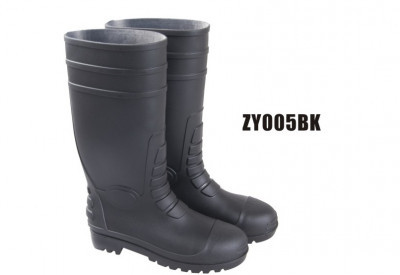 ZY005BK PVC ბოტი შავი მეტალით S5 დაცვით