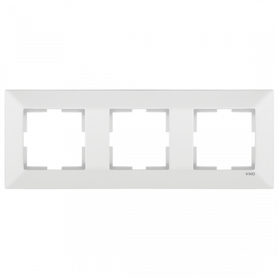 ჩამრთველ-როზეტის კანტი VIKO MERIDIAN 3-ანი თეთრი "ჰორიზონტალური"