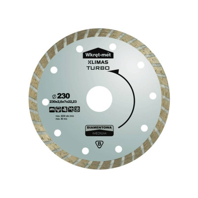 ალმასის დისკი TURBO (ქვა, ბეტონი, აგური) 125მმ, TDT-125M