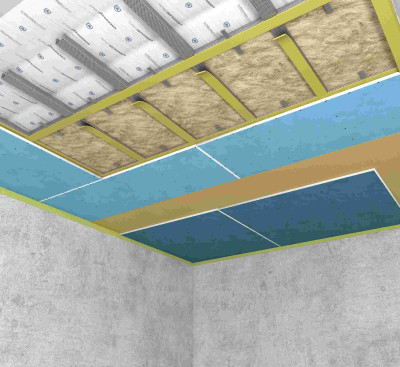 Standard M - ceiling sound insulation frame system