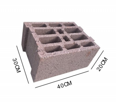 პემზის ბლოკი 30*19.5*39.5 12 კამერიანი
