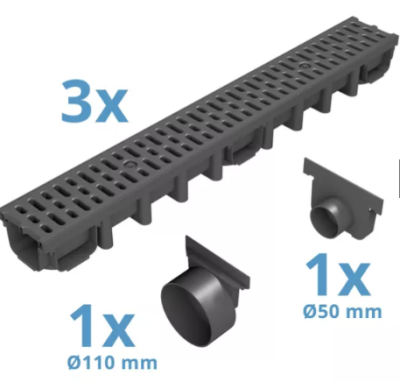 SELFline A15 Базовый элемент 1000 мм со стальной решеткой