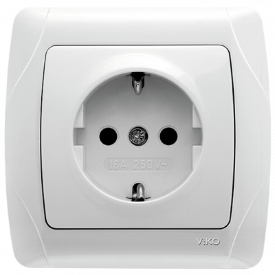 როზეტი VIKO CARMEN დამიწებით თეთრი