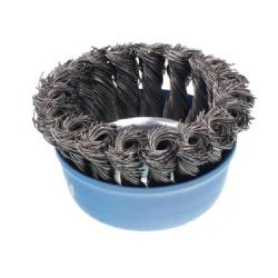 რკინის სახეხი მავთული-უხეში ბალგარკაზე 4" M14/Cup wire brush with nut 4"