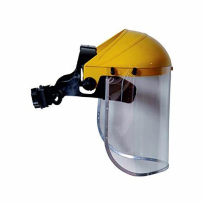 Face shield with helmet attachment