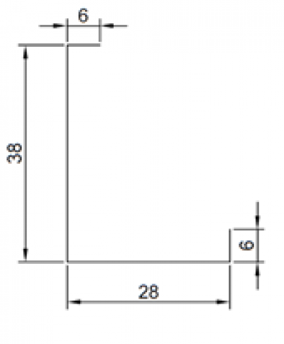 G-профиль  2მმ 28x38
