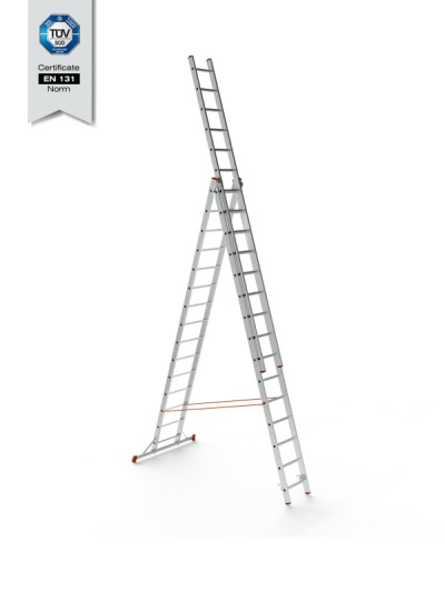 Лестница алюминиевая трехсекционная 3х15 ступеней (тип А) (7315)