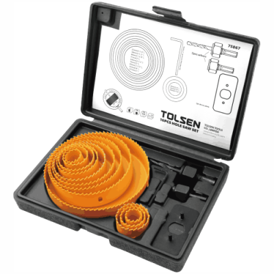TOL1490-75867 Hole saw set 16 pcs