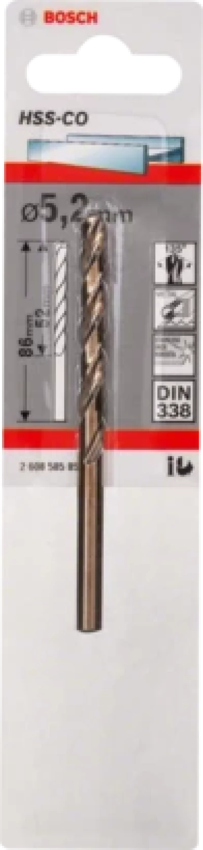 10 HSS-CO DRILL BITS 5.2ММ