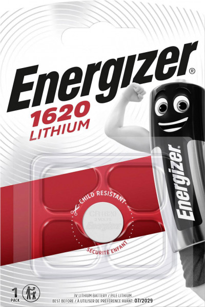 1546 Energizer Lithium button cell CR1620, 1-pc blister-7638900411546