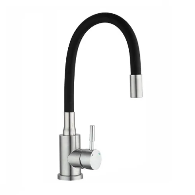 KETTLER-84582 KT3047SB-9 სამზარეულოს შემრევი სილიკონის ცხვირით შავი Alessia 304