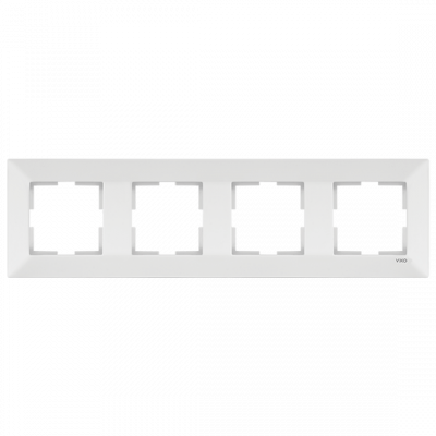 Frame switch-socket VIKO MERIDIAN 4-key white "Horizontal"