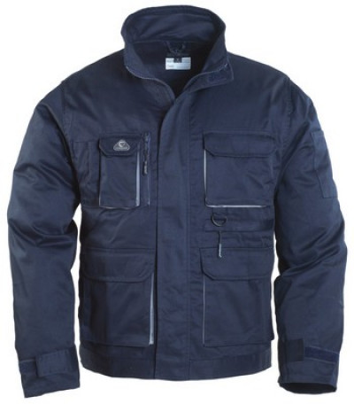 8NAVV სამუშაო ქურთუკი, ბამბა-პოლიესტ-60-40, 245გმ. ლურჯი-ნაცრ.