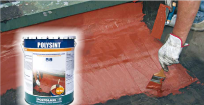 აკრილის ფიბრირებული ჰიდროიზოლაცია POLYSINT grey  20 კგ