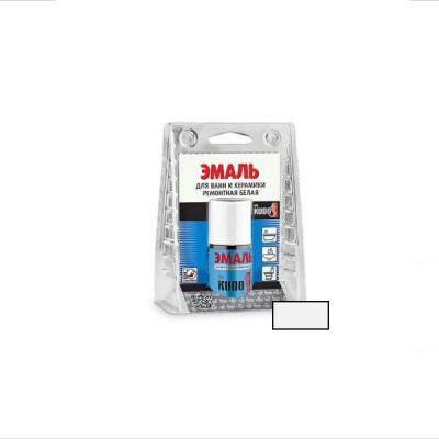 Enamel for the bathroom with a white brush (15 ml)