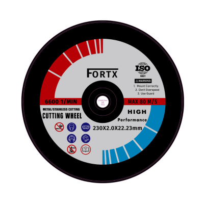 FORTX მეტალის საჭრელი დისკი 230x2.0x22.2mm