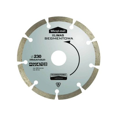 ალმასის სეგმენტური დისკი (ქვა, ბეტონი, აგური)