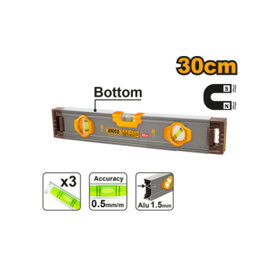 Уровень с магнитом 30 cm (HSL38030M)