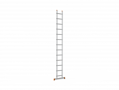 Aluminum single-section stepladder 13 steps 3.55 m (7113)
