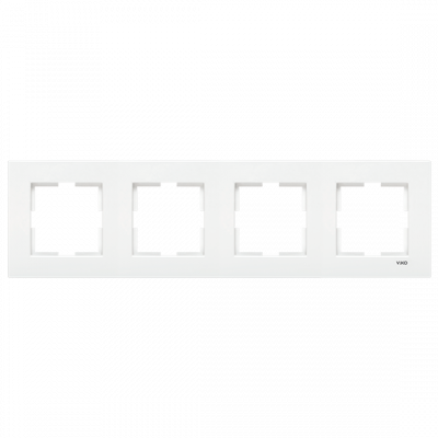 ჩამრთველ-როზეტის კანტი VIKO KARRE 4-ანი თეთრი "ჰორიზონტალური"