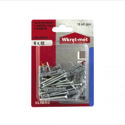 Dowel with bolt BKR-063540 (18 pcs)