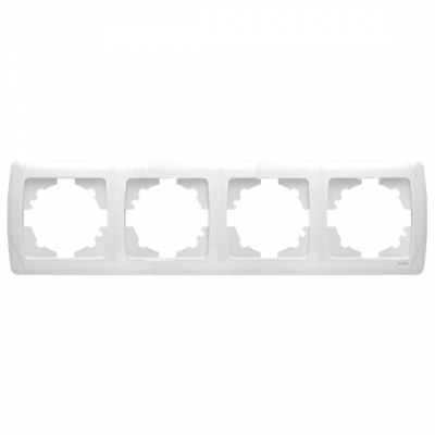 Frame switch-socket VIKO CARMEN 4-key white "Horizontal"