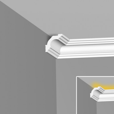 Baseboard for stretch ceiling and LED backlight I35/35SC